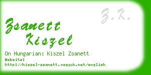 zsanett kiszel business card